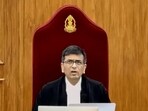 A bench comprising Chief Justice of India (CJI) D.Y. Chandrachud, Justice J.B. Pardiwala and Justice Manoj Misra during hearing on a suo moto case related to the alleged sexual assault and murder of a postgraduate trainee doctor in Kolkata, at the Supreme Court in New Delhi,
