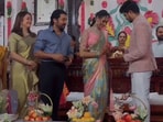 Suriya and Jyotika were spotted at a couple's engagement ceremony.