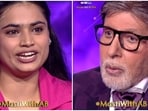 The contestant, in one video, can be seen explaining breadcrumbing to Amitabh Bachchan.(Instagram/@sonytvofficial)