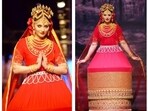 Urvashi Rautela worn a traditional bridal Manipuri dress.