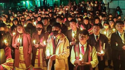 A demonstration in Nagaland’s Mon against the killings of civilians in 2021. (PTI/File) A demonstration in Nagaland’s Mon against the killings of civilians in 2021. (PTI/File)