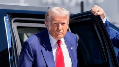 Donald Trump assassination bid news updates: Republican presidential nominee former President Donald Trump arrives at Harry Reid International Airport to board a plane after a campaign trip, Saturday, (File image) (AP)