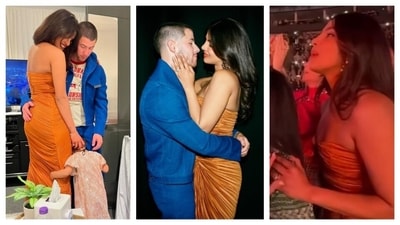Priyanka Chopra shared adorable pictures with her husband Nick Jonas, radiating true couple goals. She also shared fun family pictures with her daughter Malti. The desi girl wore a bright orange ruched dress with a sweetheart neckline. It was a form-fitting dress that hugged her curves gracefully. Priyanka Chopra shared adorable pictures with her husband Nick Jonas, radiating true couple goals. She also shared fun family pictures with her daughter Malti. The desi girl wore a bright orange ruched dress with a sweetheart neckline. It was a form-fitting dress that hugged her curves gracefully. 