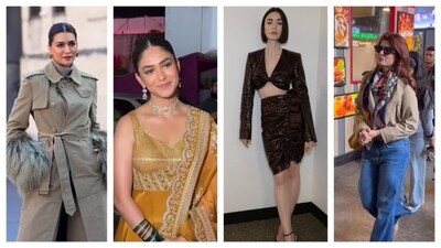  Take fashion inspiration from all the stars whose outfits stood out today. From Kriti Sanon's chic trench coat look to Lily Collins in a bold, two-piece outfit; here are all the stars who can be your next inspiration for OOTD. (Instagram) Take fashion inspiration from all the stars whose outfits stood out today. From Kriti Sanon's chic trench coat look to Lily Collins in a bold, two-piece outfit; here are all the stars who can be your next inspiration for OOTD. (Instagram)