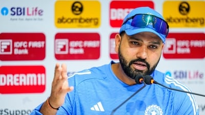 Rohit Sharma addresses the media on the eve of the first Test match between India and Bangladesh, at the MA Chidambaram Stadium, in Chennai. (PTI) Rohit Sharma addresses the media on the eve of the first Test match between India and Bangladesh, at the MA Chidambaram Stadium, in Chennai. (PTI)