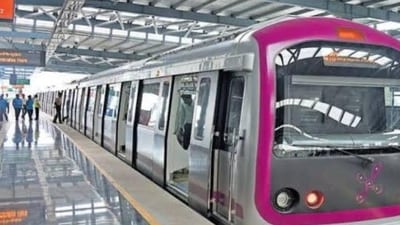 The incident took place on Bengaluru Metro's purple line. The incident took place on Bengaluru Metro's purple line.