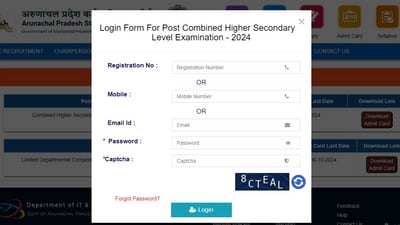 APSSB CHSLE admit card released (apssb.nic.in, screenshot)
