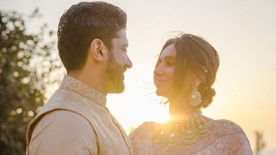 Farhan Akhtar and Shibani Dandekar's wedding took place at Javed Akhtar and Shabana Azmi's farmhouse in Khandala in 2022. They also got their marriage registered and shared some sunny pictures from their special day. Farhan Akhtar and Shibani Dandekar's wedding took place at Javed Akhtar and Shabana Azmi's farmhouse in Khandala in 2022. They also got their marriage registered and shared some sunny pictures from their special day.
