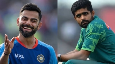 Virat Kohli's India jersey spotted in Faisalabad crowd Virat Kohli's India jersey spotted in Faisalabad crowd