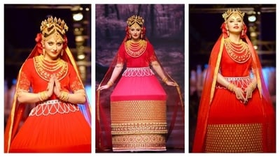 Urvashi Rautela worn a traditional bridal Manipuri dress. (Instagram/@urvashirautela) Urvashi Rautela worn a traditional bridal Manipuri dress. (Instagram/@urvashirautela)