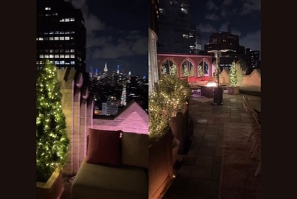 Views from the terrace of Mariah Carey's NYC penthouse, as seen in a 2022 Instagram post. Views from the terrace of Mariah Carey's NYC penthouse, as seen in a 2022 Instagram post.