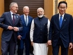 (FILES) US President Joe Biden, Japanese Prime Minister Fumio Kishida, Indian Prime Minister Narendra Modi and Australian Prime Minister Anthony Albanese arrive for their meeting during the Quad Leaders Summit at Kantei in Tokyo on May 24, 2022. Biden will host the leaders of allies Australia, India and Japan in his hometown of Wilmington, Delaware on September 21, 2024, for talks focused on tensions with China, the White House said on September 12. (Photo by SAUL LOEB / AFP)