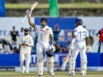 Kamindu Mendis (C) celebrates with Kusal Mendis after scoring a century during the first day of the first Test cricket match between Sri Lanka and New Zealand. Kamindu Mendis (C) celebrates with Kusal Mendis after scoring a century during the first day of the first Test cricket match between Sri Lanka and New Zealand.