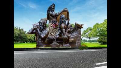 A design of sculpture to come up in Prayagraj. (Sourced) A design of sculpture to come up in Prayagraj. (Sourced)
