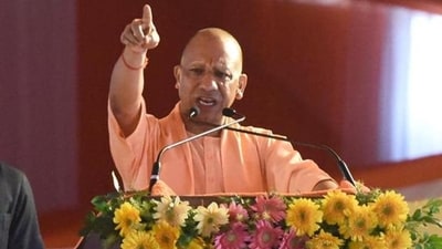 Chief minister Yogi Adityanath addresses the employment fair organized at Ghaziabad (Sakib Ali /HT Photo) Chief minister Yogi Adityanath addresses the employment fair organized at Ghaziabad (Sakib Ali /HT Photo)