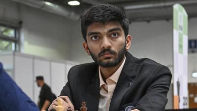D Gukesh beat China’s Wei Yi at the Chess Olympiad in Budapest on Wednesday. (AP) D Gukesh beat China’s Wei Yi at the Chess Olympiad in Budapest on Wednesday. (AP)