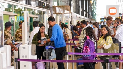 Passengers showing symptoms will be isolated and tested at the Bengaluru airport, with measures in place to ensure health and safety for all travellers. (PTI) Passengers showing symptoms will be isolated and tested at the Bengaluru airport, with measures in place to ensure health and safety for all travellers. (PTI)