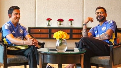 Indian cricket team head coach Gautam Gambhir and cricketer Virat Kohli during an interaction. (BCCI video grab) Indian cricket team head coach Gautam Gambhir and cricketer Virat Kohli during an interaction. (BCCI video grab)