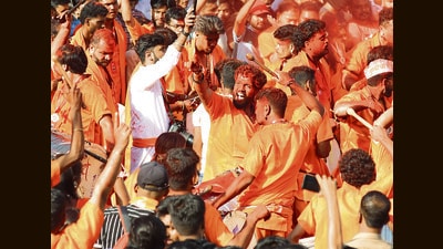 The average noise level during the immersion procession on September 17 was recorded as 94.8 decibels. (MAHENDRA KOLHE/ HT PHOTO) The average noise level during the immersion procession on September 17 was recorded as 94.8 decibels. (MAHENDRA KOLHE/ HT PHOTO)
