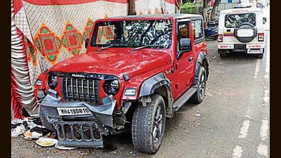 The car came to a halt when it hit the boundary wall of an adjacent complex, with Khan crushed between the vehicle and the wall. Locals extricated Khan and rushed him back into Criticare Hospital on a stretcher. (Satish Bate/ Hindustan Times)
