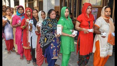 The lowest number of voters in a constituency in Haryana is in Narnaul in Mahendragarh district, where the number of voters stands at 1,56,372. (HT FILE PHOTO) The lowest number of voters in a constituency in Haryana is in Narnaul in Mahendragarh district, where the number of voters stands at 1,56,372. (HT FILE PHOTO)