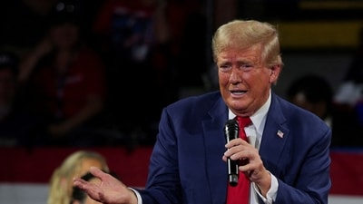 The rally is Donald  Trump's first on Long Island, a suburban area just east of New York City, since 2017. (REUTERS)