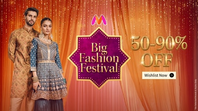 Enjoy discounts from 50% to 90% on all your purchases and get runway-ready on a budget with Myntra! Enjoy discounts from 50% to 90% on all your purchases and get runway-ready on a budget with Myntra!