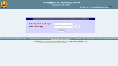 CGBSE 10th Result 2024: Chhattisgarh board Class 10 Supplementary result announced (cgbse.nic.in, screenshot)