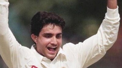 Sourav Ganguly celebrates after taking a wicket in the Sahara Cup. (File Photo) Sourav Ganguly celebrates after taking a wicket in the Sahara Cup. (File Photo)