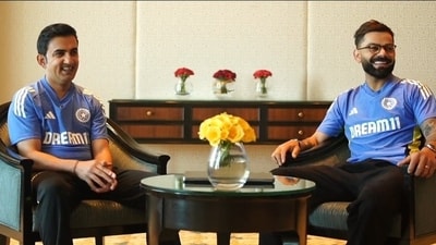 Gautam Gambhir (L) and Virat Kohli in a candid chat. Who would have thought? (BCCI Screengrab) Gautam Gambhir (L) and Virat Kohli in a candid chat. Who would have thought? (BCCI Screengrab)