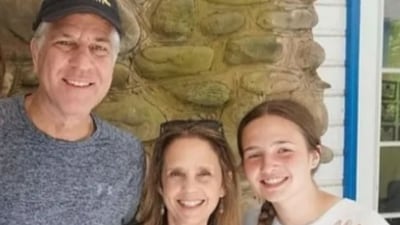David Dryerman, 54, was reportedly driving a Tesla Model S on the Garden State Parkway north in Woodbridge Township on Saturday night. His wife Michele, 54, and daughter Brooke, 17, were passengers. All three died in the single-car crash. (GoFundMe) David Dryerman, 54, was reportedly driving a Tesla Model S on the Garden State Parkway north in Woodbridge Township on Saturday night. His wife Michele, 54, and daughter Brooke, 17, were passengers. All three died in the single-car crash. (GoFundMe)