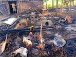 **EDS: GRAB VIA PTI VIDEOS** Nawada: Charred remains are seen after multiple houses were allegedly set on fire, in Nawada district, Bihar, late Wednesday, Sept. 18, 2024. (PTI Photo) (PTI09_19_2024_000033B) **EDS: GRAB VIA PTI VIDEOS** Nawada: Charred remains are seen after multiple houses were allegedly set on fire, in Nawada district, Bihar, late Wednesday, Sept. 18, 2024. (PTI Photo) (PTI09_19_2024_000033B)