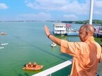 Gorakhpur: UP Chief Minister Yogi Adityanath at the inauguration of the floating restaurant at Ramgarh Taal, in Gorakhpur, Thursday, Sept. 19, 2024. 