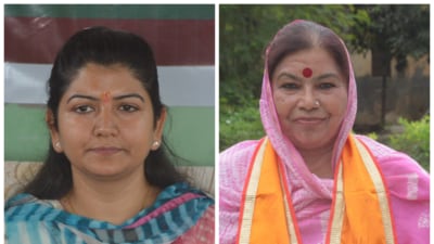 38-year-old Pooja Chaudhary is pitted against 69-year-old Santosh Chauhan Sarwan of the Bharatiya Janata Party in Mullana. (Sant Arora/HT) 38-year-old Pooja Chaudhary is pitted against 69-year-old Santosh Chauhan Sarwan of the Bharatiya Janata Party in Mullana. (Sant Arora/HT)