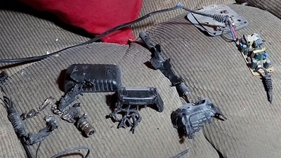 This video grab, shows a walkie-talkie that was exploded inside a house, in Baalbek, east Lebanon, Wednesday, Sept. 18, 2024. AP/PTI(AP09_18_2024_000399A) (AP) This video grab, shows a walkie-talkie that was exploded inside a house, in Baalbek, east Lebanon, Wednesday, Sept. 18, 2024. AP/PTI(AP09_18_2024_000399A) (AP)