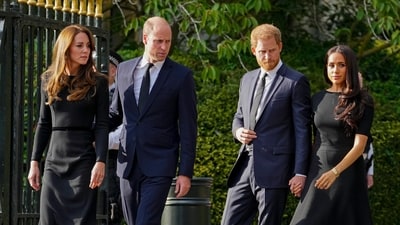 Kate and William's kind last-minute gesture during Harry, Meghan's final engagement as senior royals (AP Photo/Martin Meissner, File) (AP) Kate and William's kind last-minute gesture during Harry, Meghan's final engagement as senior royals (AP Photo/Martin Meissner, File) (AP)
