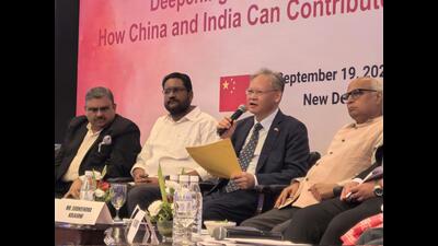 Chinese ambassador Xu Feihong was speaking at a public event that focused on the theme of India and China contributing to each other’s success. (X/China_Amb_India) Chinese ambassador Xu Feihong was speaking at a public event that focused on the theme of India and China contributing to each other’s success. (X/China_Amb_India)