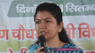 Congress candidate Pooja Chaudhary. (HT photo/Sant Arora) Congress candidate Pooja Chaudhary. (HT photo/Sant Arora)