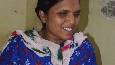 Kerrabai Rohit Gurav, 30, with her child. (Pramod Tambe)