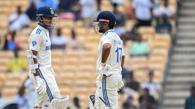 Yashasvi Jaiswal (L) talks to Rishabh Pant during the first day of the first Test cricket match between India and Bangladesh (AFP) Yashasvi Jaiswal (L) talks to Rishabh Pant during the first day of the first Test cricket match between India and Bangladesh (AFP)