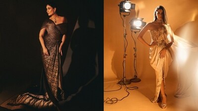 Kareena Kapoor Khan to Alia Bhatt: Saree gowns are all the rage and with good reason (Photos: Instagram/kareenakapoorkhan, rheakapoor) Kareena Kapoor Khan to Alia Bhatt: Saree gowns are all the rage and with good reason (Photos: Instagram/kareenakapoorkhan, rheakapoor)