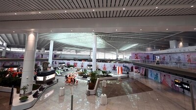 The expanded Terminal-1 of Delhi's Indira Gandhi International Airport (Arvind Yadav/HT) The expanded Terminal-1 of Delhi's Indira Gandhi International Airport (Arvind Yadav/HT)