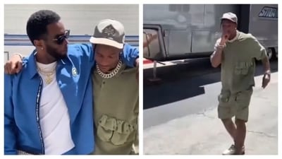Video of Sean 'Diddy' Combs and Travis Scott talking in a secret code resurfaces. Video of Sean 'Diddy' Combs and Travis Scott talking in a secret code resurfaces.