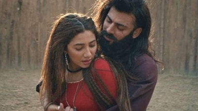 Mahira Khan and Fawad Khan in a still from The Legend of Maula Jatt. Mahira Khan and Fawad Khan in a still from The Legend of Maula Jatt.