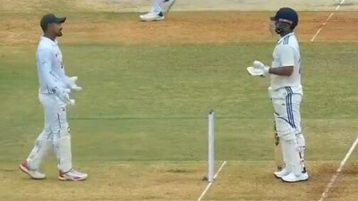 Rishabh Pant (R) in argument with Bangladesh's Litton Das (X)
