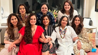 Celebs attended Shabana Azmi's birthday party in Mumbai. Celebs attended Shabana Azmi's birthday party in Mumbai.