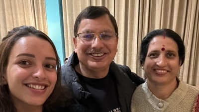 Triptii Dimri celebrated her birthday with her parents earlier this year. (Instagram/ Triptii Dimri) Triptii Dimri celebrated her birthday with her parents earlier this year. (Instagram/ Triptii Dimri)