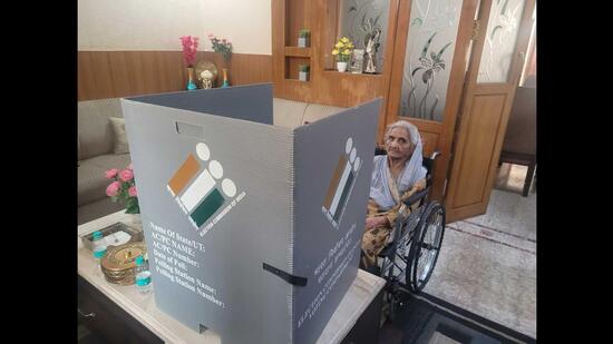 As per administration’s records, the oldest voter in the district is aged 109. In all, 166 voters in the district are over 100 years old, out of which 84 are in Kalka and 82 in Panchkula. (HT File Photo for representation)