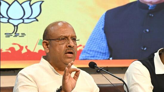 BJP leader Vijender Gupta. (Arvind Yadav/HT Photo)