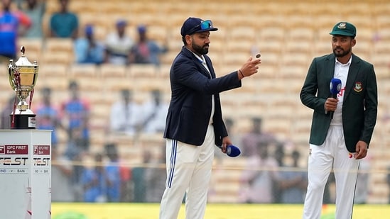 The match began with Bangladesh winning the toss and opting to bowl.(PTI)